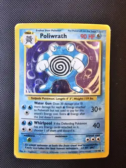Poliwrath Base Set Holo Rare 13/102 Pokemon Unlimited WOTC - Image 1