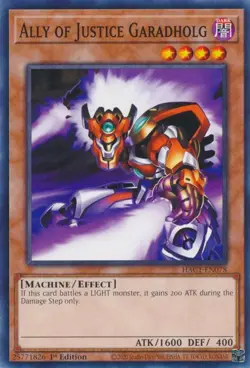 Yugioh! Ally of Justice Garadholg - HAC1-EN078 - Common - 1st Edition Near Mint, - Image 5