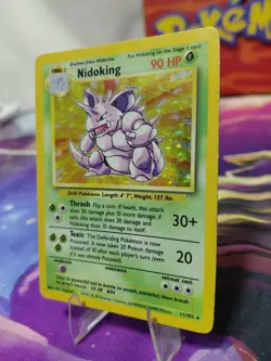Pokemon TCG Nidoking Base Set Holo Unlimited Rare Card 11/102 MP/HP CONDITION - Image 2