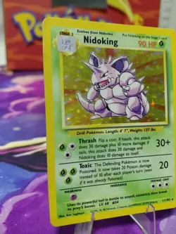 Pokemon TCG Nidoking Base Set Holo Unlimited Rare Card 11/102 MP/HP CONDITION - Image 3