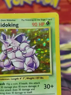 Pokemon TCG Nidoking Base Set Holo Unlimited Rare Card 11/102 MP/HP CONDITION - Image 4