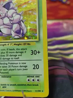 Pokemon TCG Nidoking Base Set Holo Unlimited Rare Card 11/102 MP/HP CONDITION - Image 5