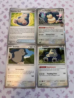 Pokemon TCG Snorlax 4 Card lot - Image 1