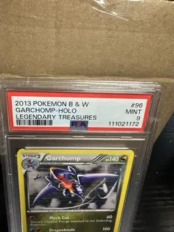 Pokemon TCG 2013 Garchomp Holo Card 96/113 Legendary Treasures B&W Rare PSA 9 - Image 3