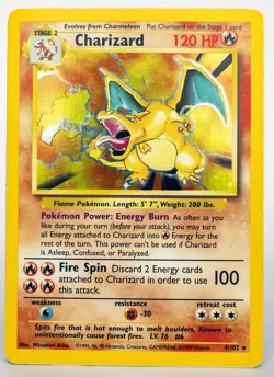 Pokemon Charizard Card 4/102 Base Set Holo Rare Vintage 1999. New other see text - Image 1