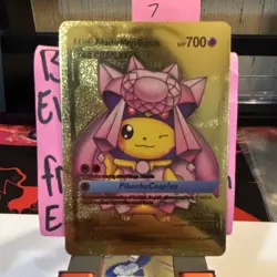 Pikachu Cosplay Metal Foil Custom Art Card HP 700 - Pokemon TCG - Image 1