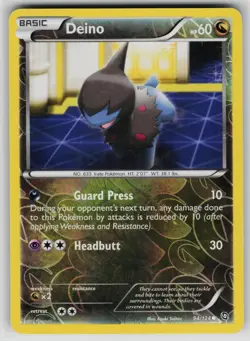 Deino 94/124 C Dragons Exalted Reverse Holo MP Pokemon - Image 1