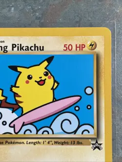 Pokemon Surfing Pikachu #28 Black Star Promo Vintage NM WOTC C71 - Image 3