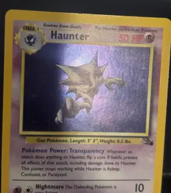 1999 POKEMON FOSSIL UNLIMITED HAUNTER 6/62 HOLO RARE - Image 3