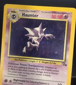 1999 POKEMON FOSSIL UNLIMITED HAUNTER 6/62 HOLO RARE - Image 4