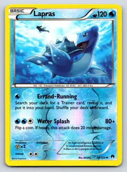 Lapras 28/122 Uncommon BREAKpoint Pokemon Reverse Holo Lightly Played - Image 1