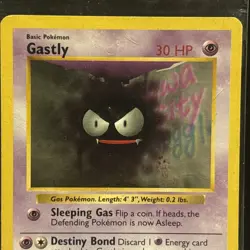 Pokemon Gastly 1st Edition Base Set Shadowless 50/102 30 HP English - Image 2