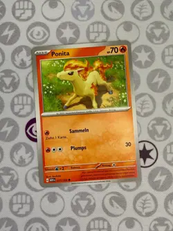 Ponyta 077/165 Common 151 Pokemon Deutsch Near Mint - Image 2