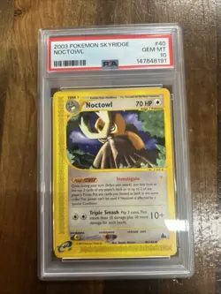 GRADED PSA 10 2003 Pokemon Skyridge Noctowl #40 - Image 1