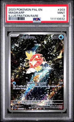 2023 POKEMON PAL EN-PALDEA EVOLVED ILLUSTRATION RARE #203 MAGIKARP PSA 9 - Image 1