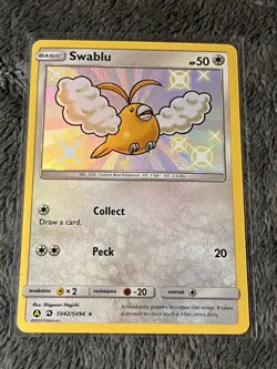 Swablu SV42/SV94 Shiny Holo Rare Hidden Fates: Shiny Vault Pokemon Card - Image 1