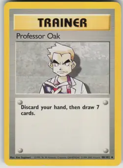 Pokemon TCG Professor Oak Uncommon Base Set 088/102 - Image 1