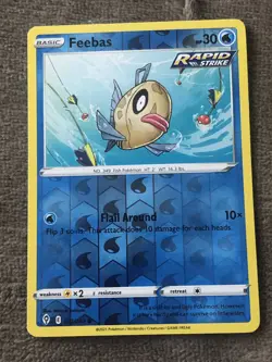 Pokemon TCG Feebas Evolving Skies 037/203 Reverse Holo Common - Image 1
