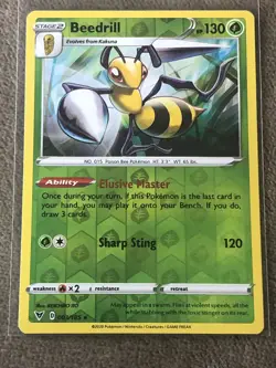 Beedrill 003/198 Holo Rare, Chilling Reign, Mint/NM, Pokemon TCG - Image 1