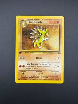 Pokemon Sandslash Unlimited Uncommon Fossil 41/62 LP - Image 1