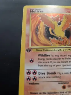 Pokemon TCG Moltres Holo Rare 12/62 1st Edition Fossil - Image 4