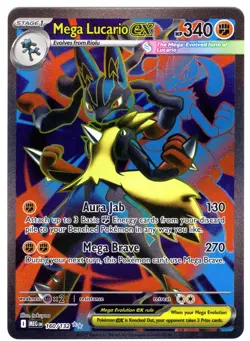 Mega Lucario ex 160/132 Ultra Rare Pokemon Mega Evolution Near Mint - Image 1
