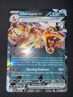 Pokemon TCG Charizard ex 125/197 SV03: Obsidian Flames Holo NM/M - Image 1
