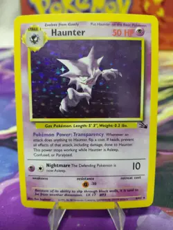 Pokemon TCG Haunter Fossil Unlimited Rare Holo Card 6/62 MP CONDITION VINTAGE - Image 1