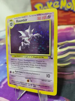 Pokemon TCG Haunter Fossil Unlimited Rare Holo Card 6/62 MP CONDITION VINTAGE - Image 2