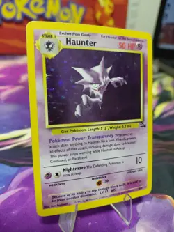 Pokemon TCG Haunter Fossil Unlimited Rare Holo Card 6/62 MP CONDITION VINTAGE - Image 3