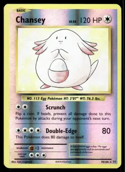 Pokemon Cards Chansey 70/108 Reverse Holo Evolutions Holo Rare NM - Image 1