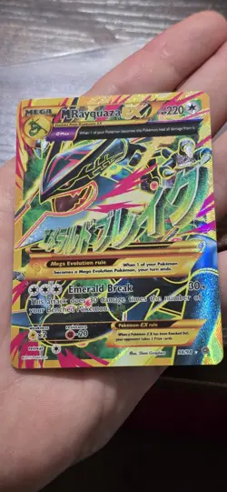 M Rayquaza EX Shiny Full Art Holo Card 98/98 XY-Ancient Origins 2015 Ultra Rare - Image 3