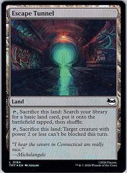 Escape Tunnel (Foil) | MTG TMNT TMT | Land Fetch Basic Unblockable EDH | NM - Image 1