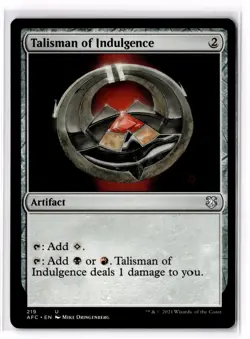 Talisman of Indulgence 219 Commander: Adventures in the Forgotten Realms NM - Image 1