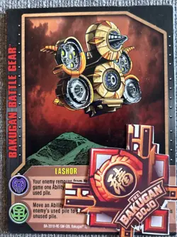 Bakugan: Gundalian Invaders | Lashor 🔴 Battle Gear Reference Card| 4/6d - Image 2