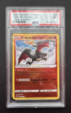 *PSA 9* Radiant Charizard 020/159 - Crown Zenith - Mint Graded Pokemon Card - Image 1