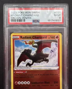 *PSA 9* Radiant Charizard 020/159 - Crown Zenith - Mint Graded Pokemon Card - Image 2
