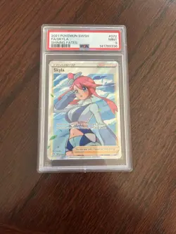 PSA 9 SKYLA 2021 POKEMON SWORD & SHIELD SHINING FATES #072/072 FA FULL ART MINT - Image 1