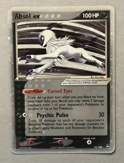Pokemon TCG Absol EX 92/108 Power Keepers Holo Rare 2007 - Image 1