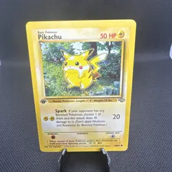 Pikachu #60 / 64 1st Edition Jungle - LP- Pokemon 1999 TCG WOTC Vintage - Image 1