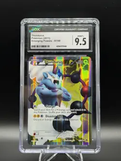 CGC 9.5 Mint+ Thundurus 2011 B & W Emerging Powers FA Holo 97/98 Pokemon - Image 1
