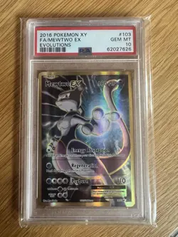 2016 Pokemon TCG Mewtwo EX Full Art Evolutions 103/108 Holo Englisch PSA 10 - Image 1