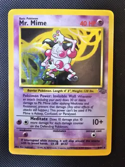 Mr Mime Jungle Holo Rare 6/64 Pokemon Unlimited WOTC Vintage - Image 1