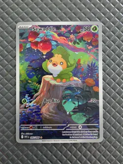 Sewaddle 087/086 Sv: White Flare Illustration Rare Holo Pokemon TCG NM - Image 1