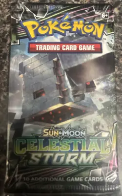 Pokemon "Celestial Storm" 10-Card Sealed Booster Pack (Stakataka) X1 - Image 1