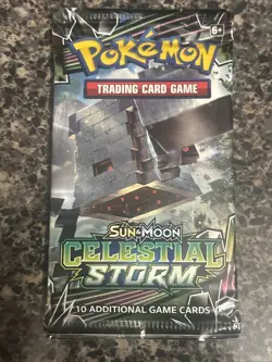 Pokemon "Celestial Storm" 10-Card Sealed Booster Pack (Stakataka) X1 - Image 2
