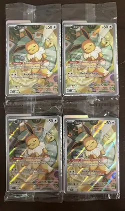 Eevee 173 Sv: Scarlet & Violet Promo Cards Holo x4 Sealed - Image 1