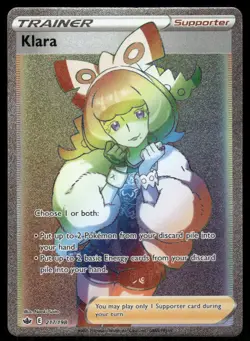 Pokemon Cards Klara 217/198 Chilling Reign Rainbow Rare NM - Image 1