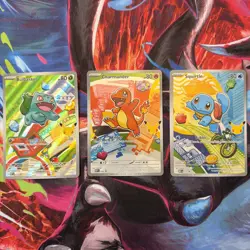 POKEMON FIRST PARTNER ILLUSTRATION COLLECTION PROMO CARDS KANTO STARTERS - Image 1