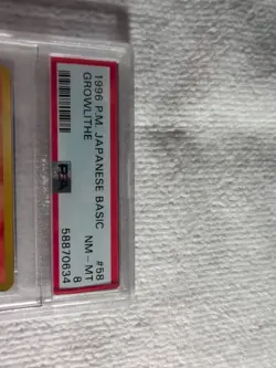 Pokemon Growlithe Card 058 Japanese Base Set PSA 8 - Image 5